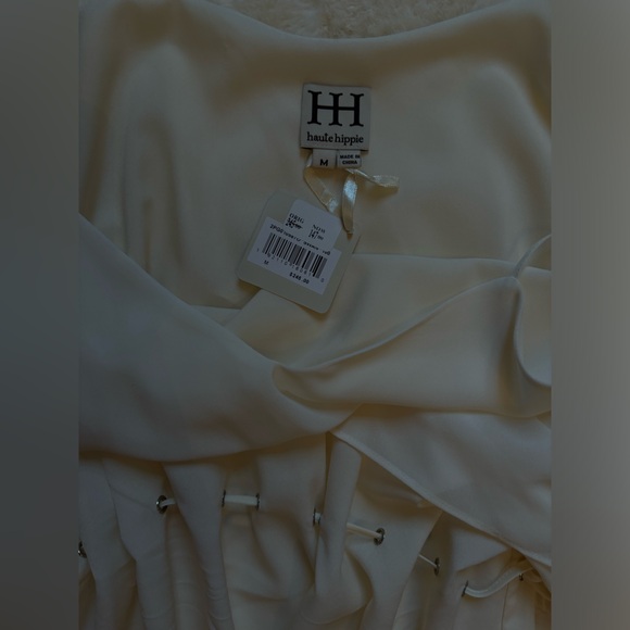 HauteHippie cream chiffon blouse - Picture 2 of 5